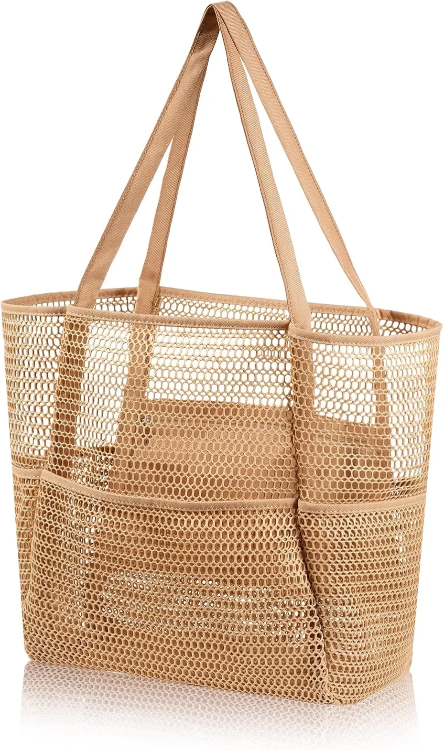 Mesh Beach Tote Bag, Extra Large Shoulder Bag for Women, Pool Bag for Shopping, Travel & Vacation