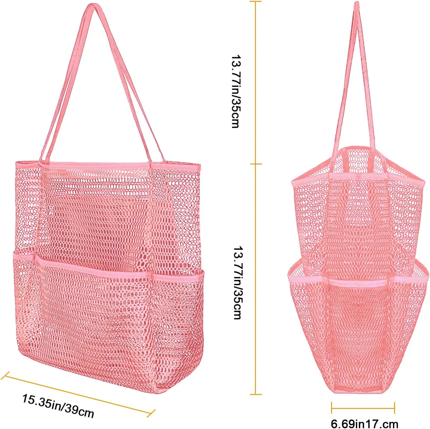 Mesh Beach Tote Bags for Women Sandproof Large Shoulder Pool Swimming Bag Summer Vacation Essentials Inner Pocket