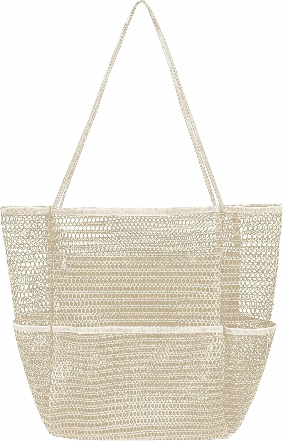Mesh Beach Tote Bags for Women Sandproof Large Shoulder Pool Swimming Bag Summer Vacation Essentials Inner Pocket