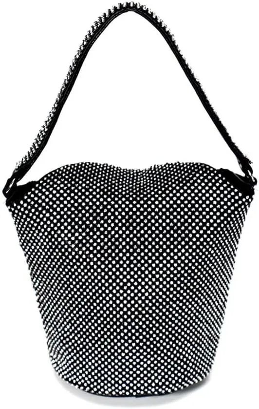Mini Diamond Shining Bucket Evening Bag Chic Shoulder Bag Handle Crossbody Tote for Parties
