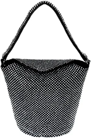 Mini Diamond Shining Bucket Evening Bag Chic Shoulder Bag Handle Crossbody Tote for Parties