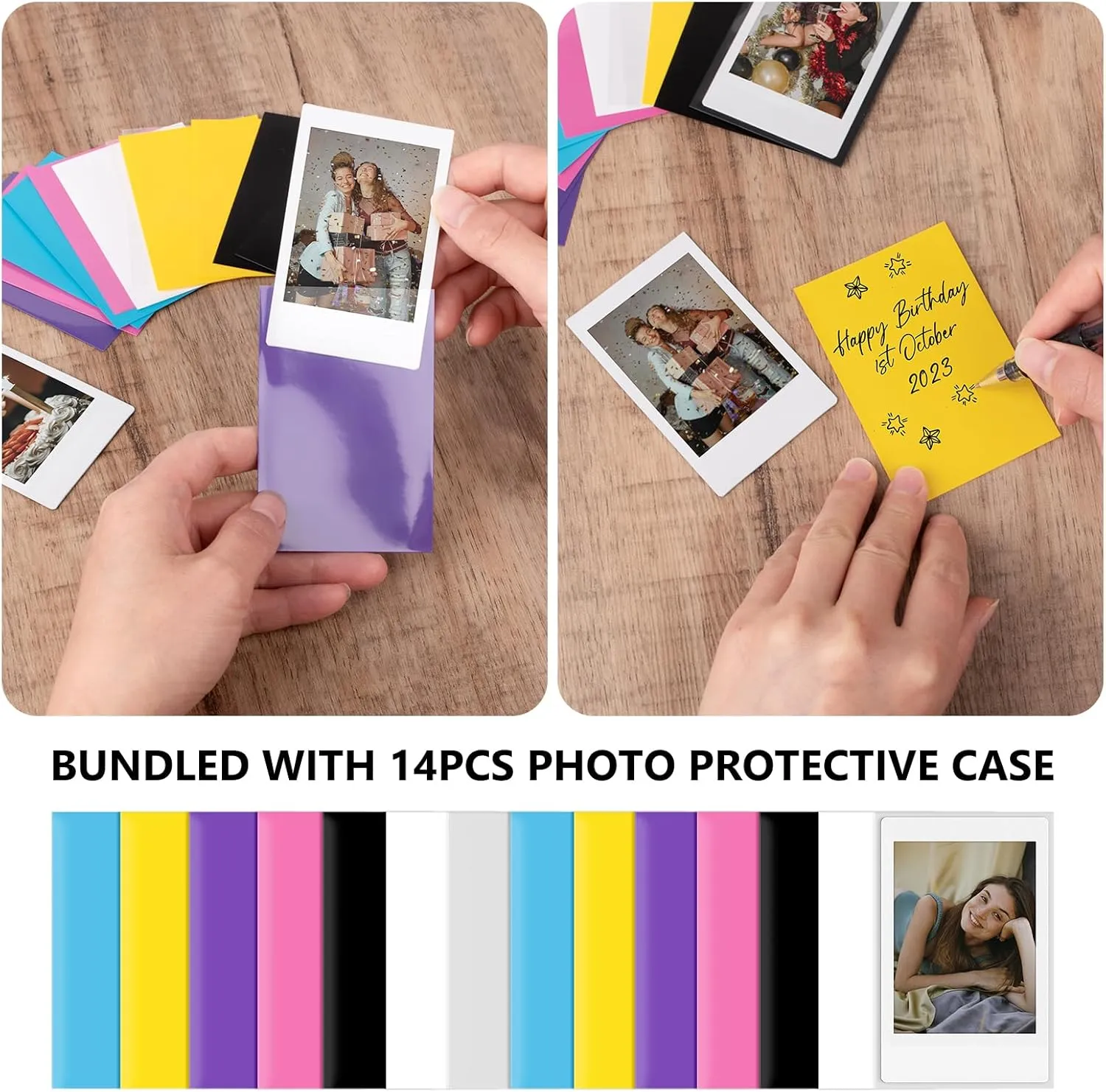 Mini Evo Protective Case and Accessories for Fujifilm Instax Mini Evo Instant Camera - Black Case with Album and Shoulder Strap