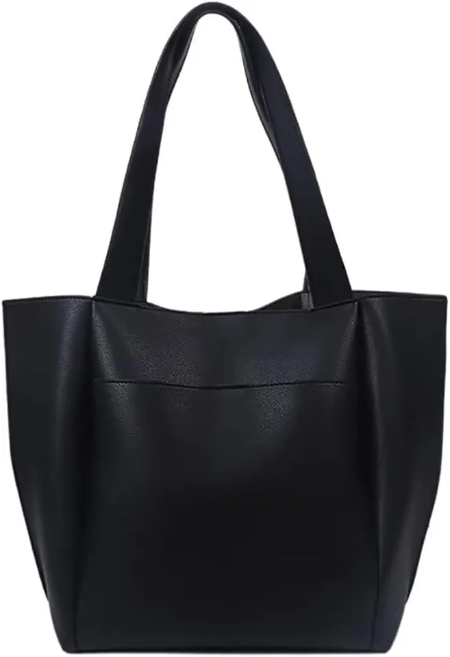 Mudono Purses and Handbags for Women Minimalist Leather Tote Shoulder Bag Spacious Top Handle Bag Satchel Everyday Work Bag