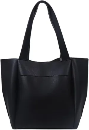 Mudono Purses and Handbags for Women Minimalist Leather Tote Shoulder Bag Spacious Top Handle Bag Satchel Everyday Work Bag
