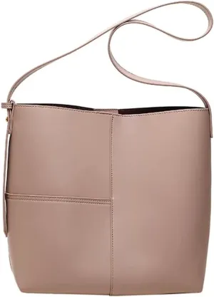 Mudono Shoulder Bag for Women Minimalist Bucket Bag Spacious Tote Handbag Everyday Commuter Bag with Zipper Cosmetic Pouch