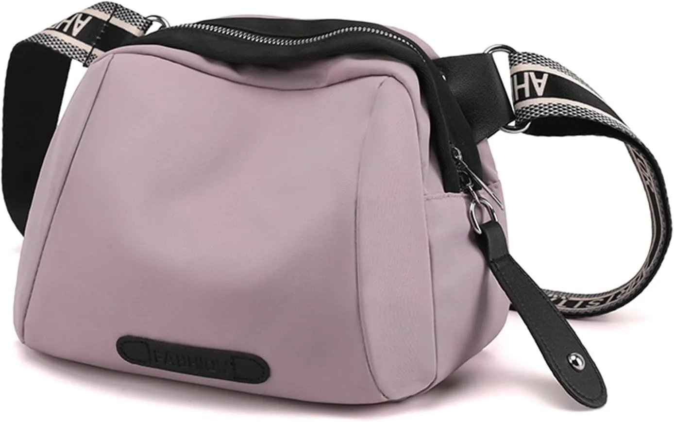 New Fashionable Casual Shoulder Bag Lightweight Nylon Fabric Women Crossbody Bag Mens Messenger Tote (Purple, One Size)