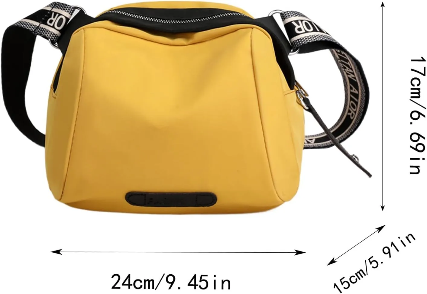 New Fashionable Casual Shoulder Bag Lightweight Nylon Fabric Women Crossbody Bag Mens Messenger Tote (Purple, One Size)