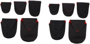 NUOBESTY 2sets 5pcs Neoprene Lens Pouch Shockproof Camera Lens Cases with Belt Loop Clip for Travel Protection Against and Scratches 5pcs*2