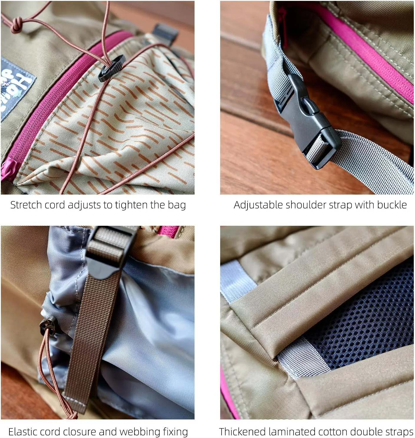 Outdoor Camping Backpack 20L, Raindrop Design, Multi-Pocket and Lightweight, Adjustable Shoulder Straps, Spacious and Durable for Hiking, Travel, and Daily life