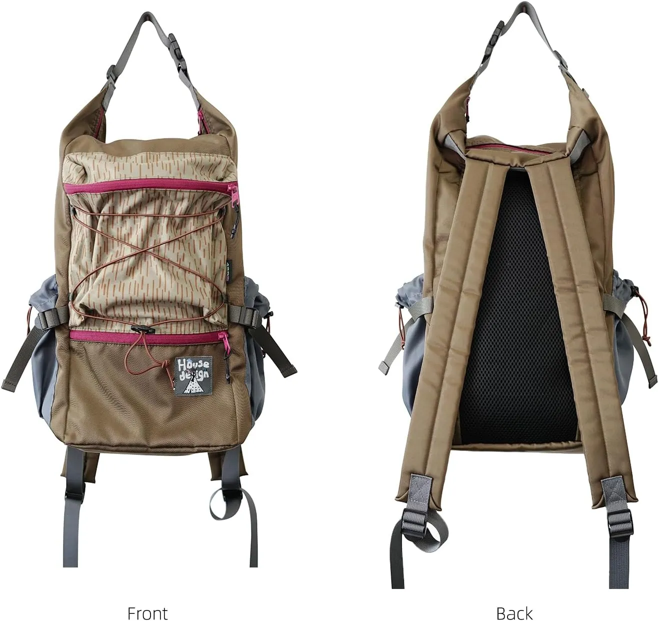 Outdoor Camping Backpack 20L, Raindrop Design, Multi-Pocket and Lightweight, Adjustable Shoulder Straps, Spacious and Durable for Hiking, Travel, and Daily life