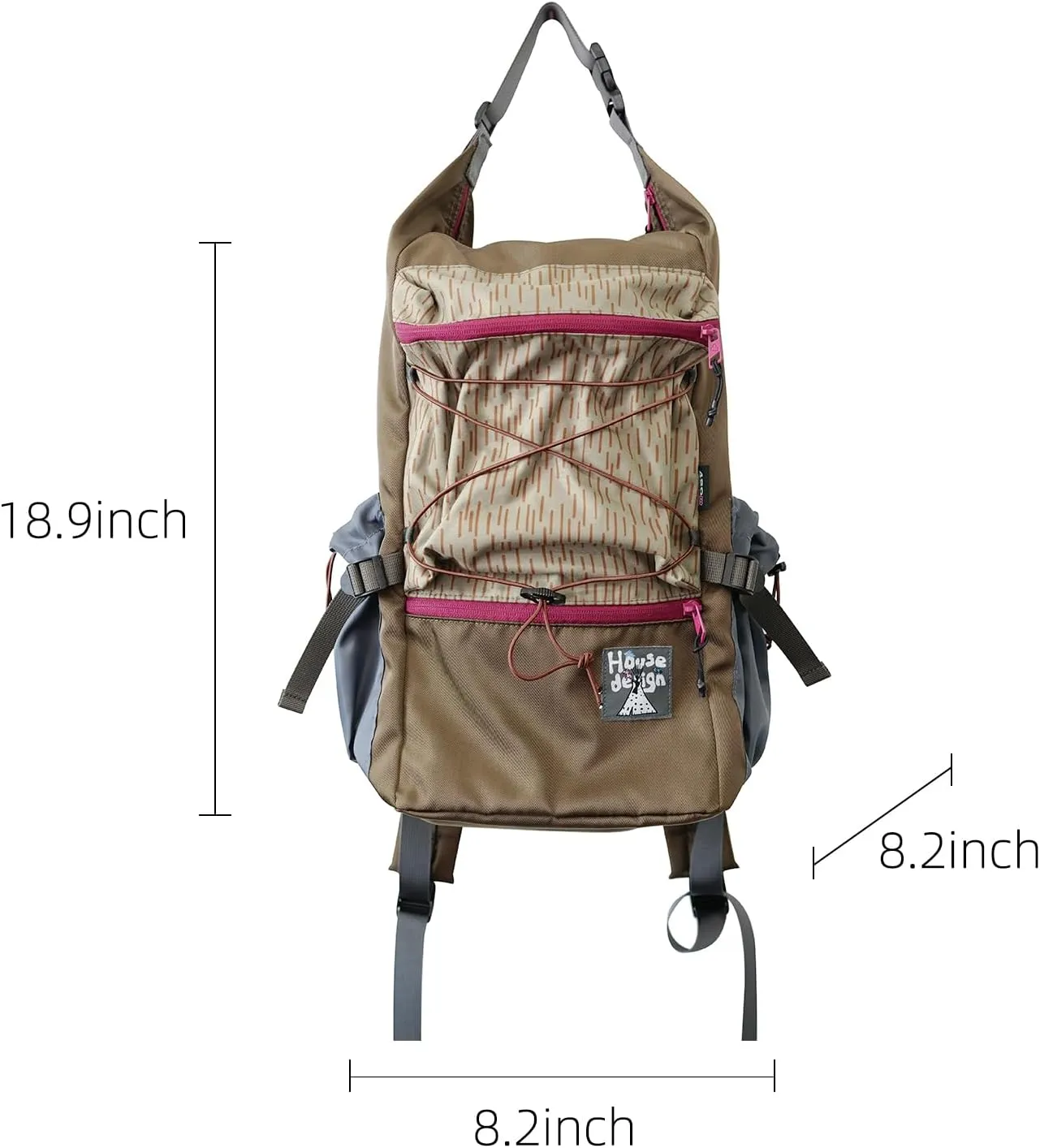 Outdoor Camping Backpack 20L, Raindrop Design, Multi-Pocket and Lightweight, Adjustable Shoulder Straps, Spacious and Durable for Hiking, Travel, and Daily life