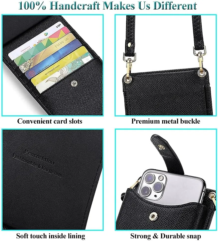 Peacocktion Small Crossbody Cell Phone Purse for Women Travel Lightweight Mini Small Bags for Women with Card Slots