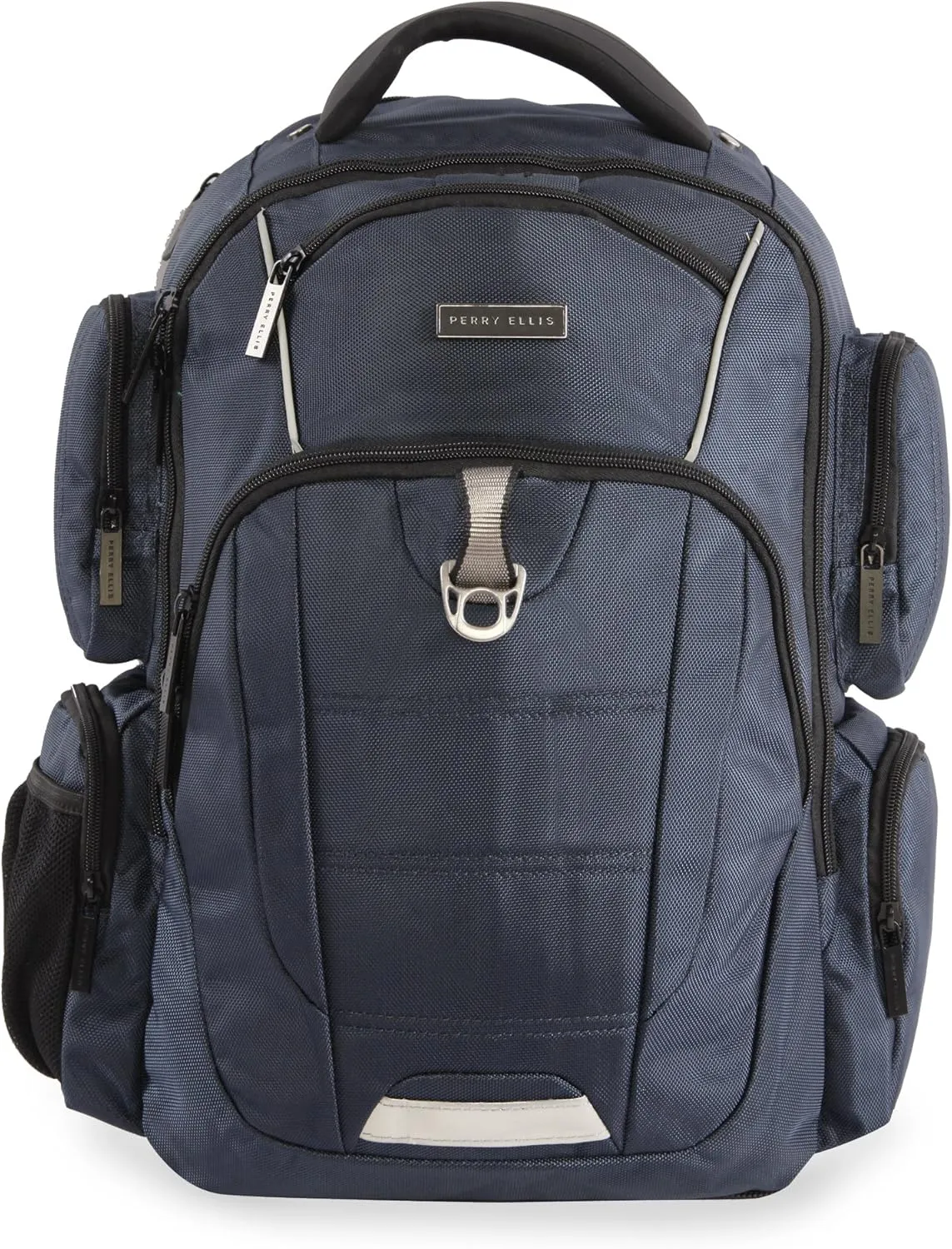 Perry Ellis 9-Pocket Professional Laptop-P350 Business Backpack, Navy, One Size