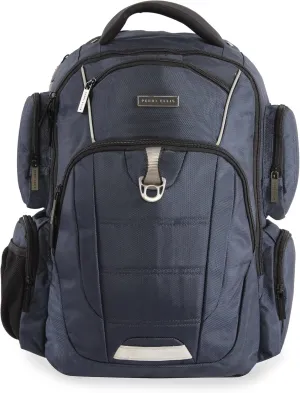 Perry Ellis 9-Pocket Professional Laptop-P350 Business Backpack, Navy, One Size