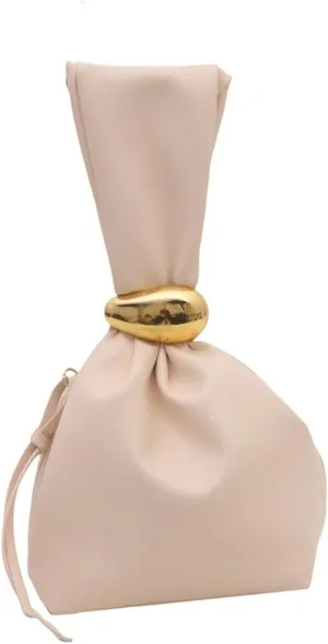 Pleated Bucket Bag for Women Elegant PU Leather Handbag Casual Evening Purse Top Handle Bag with Spacious Interior