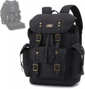 Professional Camera Backpack with Removable Photography Cube,Waterproof DSLR/SLR/Mirrorless Lens Camera Case with Trolley Sleeve,Men&Womens Travel Bag Fit 13.5 Inch Laptop (black)