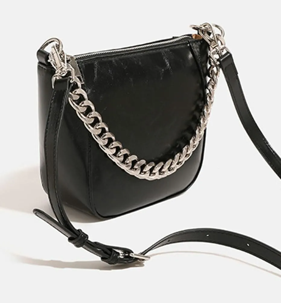 PU Leather Bag for Women Trendy Crossbody Bucket Bag Chic Handbag Purses Tote Hobo Bag with Adjustable Straps