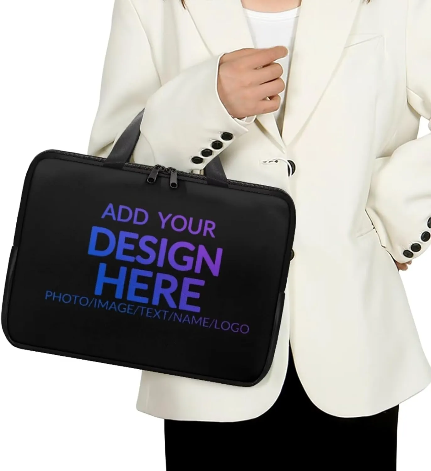 PU Leather Laptop Bag Design for Business Professional Commuter, Protective Sleeve Fits Laptop