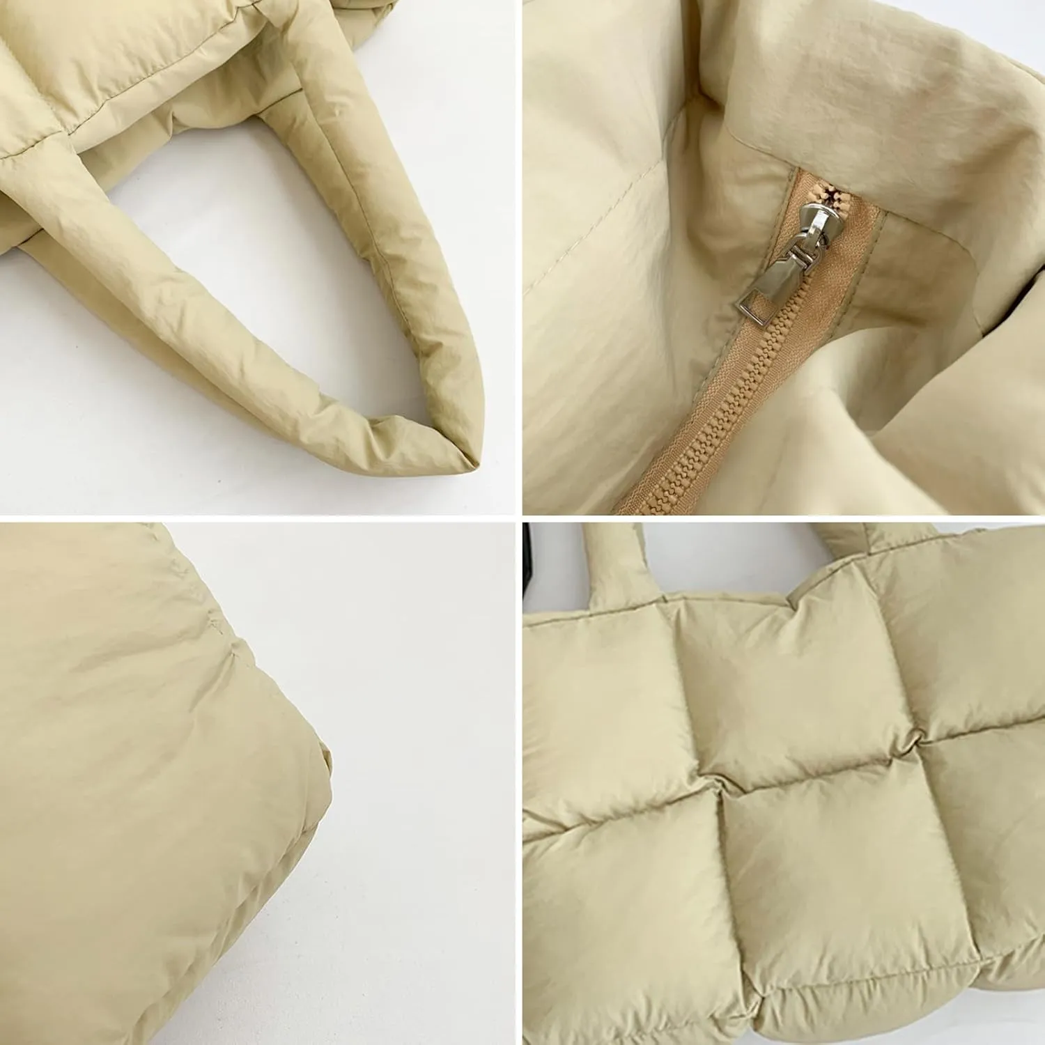 Puffer Tote Bag Puffy Bags for Women Quilted Handbags Lightweight Puffer Shoulder Bag