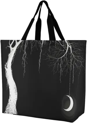 Reusable Grocery Bags Wrapped in Vines Shopping Bag Lightweight Shoulder Bags Large Tote Bag for Travel Work Handbag