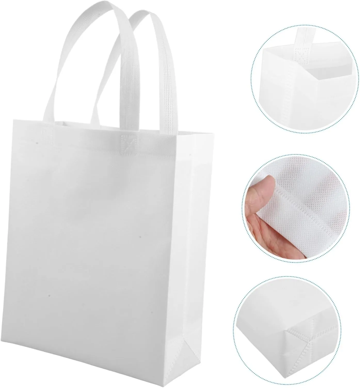 Reusable Non Woven Grocery Tote Bags Lightweight Shopping Handbag for Women Families present Party Favor