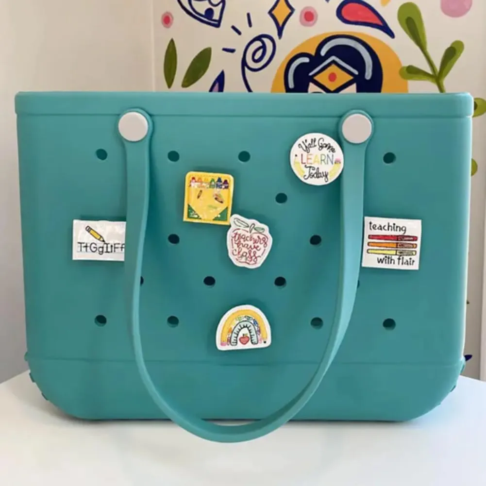 Rubber Beach Bag for Women,Large Capacity Waterproof Outdoor Large Tote Bag for Beach Boat Sports Pool