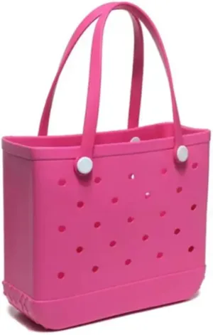Rubber Beach Bag for Women,Large Capacity Waterproof Outdoor Large Tote Bag for Beach Boat Sports Pool