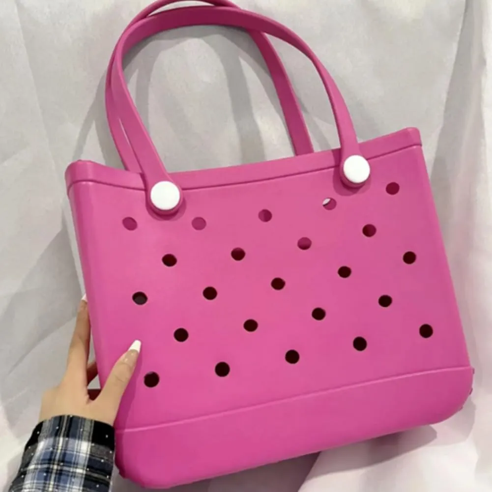 Rubber Beach Bag for Women,Large Capacity Waterproof Outdoor Large Tote Bag for Beach Boat Sports Pool
