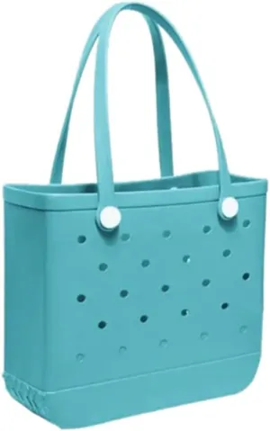 Rubber Beach Bag for Women,Large Capacity Waterproof Outdoor Large Tote Bag for Beach Boat Sports Pool