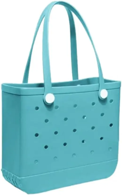 Rubber Beach Bag for Women,Large Capacity Waterproof Outdoor Large Tote Bag for Beach Boat Sports Pool