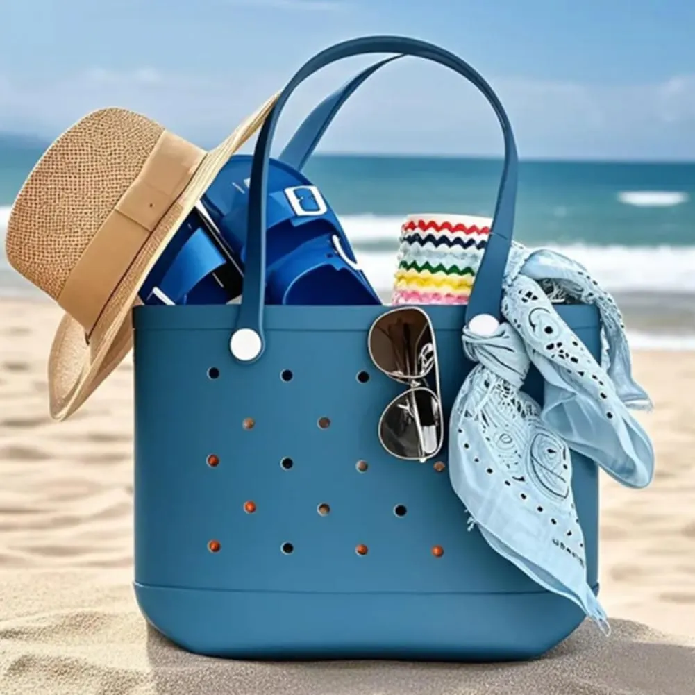 Rubber Beach Bag for Women,Large Capacity Waterproof Outdoor Large Tote Bag for Beach Boat Sports Pool