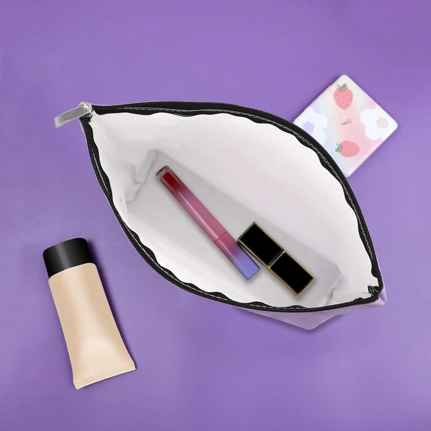 Sazuwu Cheer Gifts - Purple Makeup Bag for Cheerleaders & Coaches - Inspirational Cheer Gifts for Birthday & Christmas