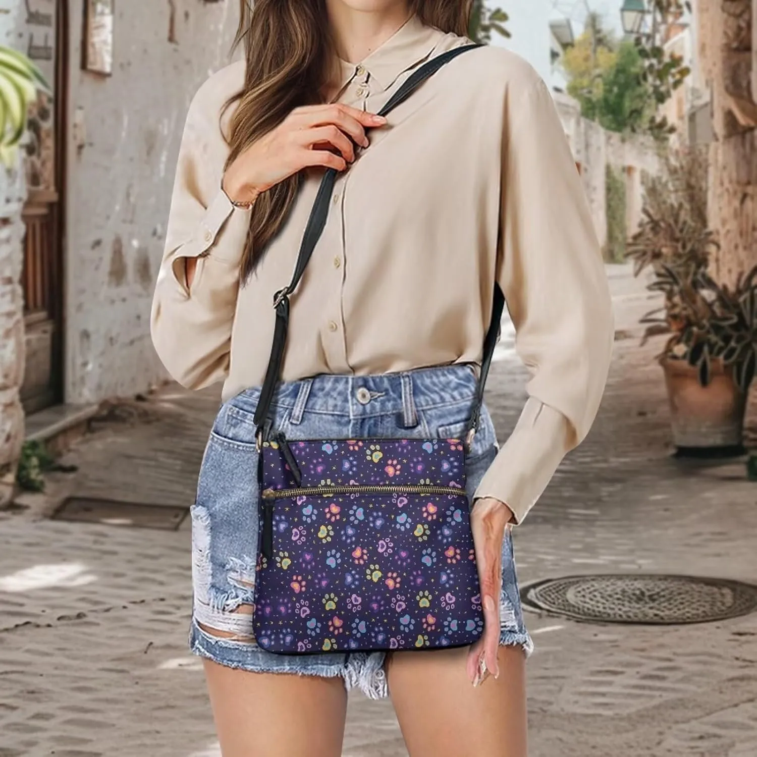 Sepetwhos Crossbody Bags Purses for Women Shoulder Handbags Crossover Stylish Trendy Pocketbook with Top Zipper Closure