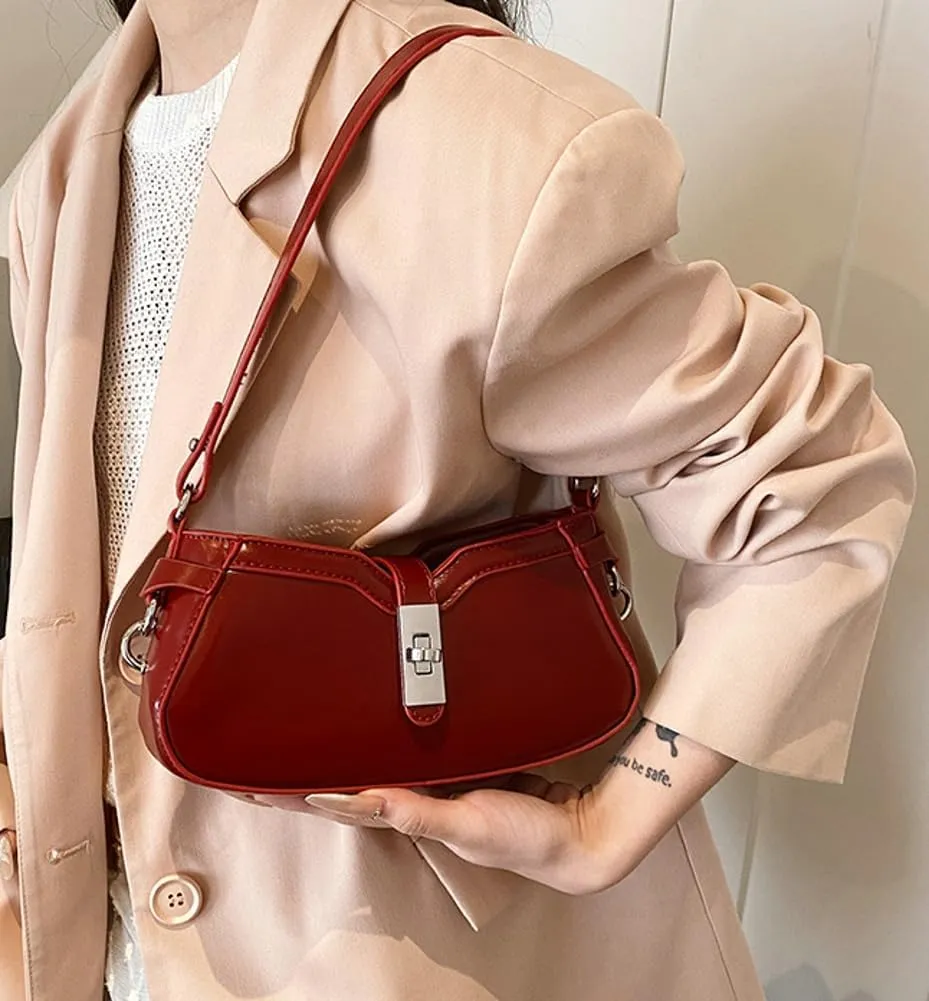 Shoulder Bag for Women Fashion Vegan Leather Tote Bags Hobo Handbag Chic Crossbody Bag Purse