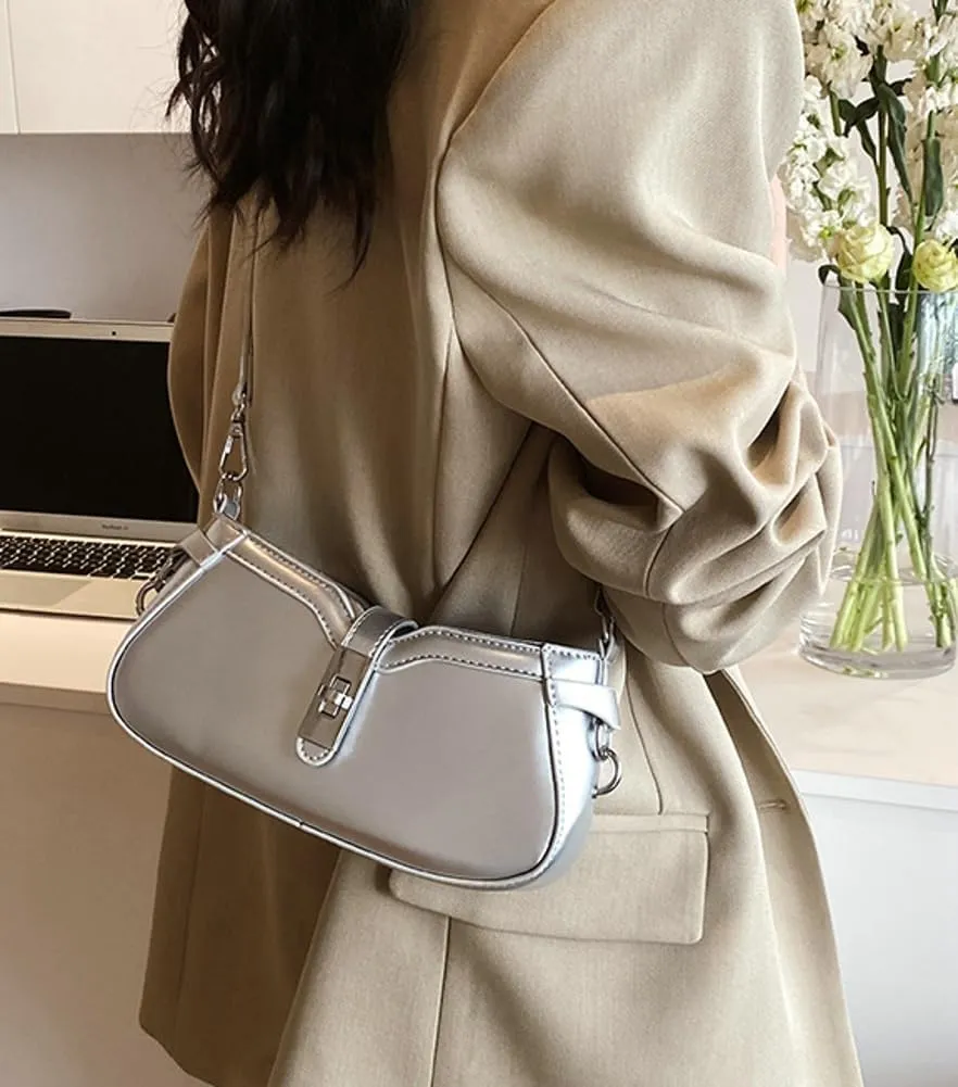 Shoulder Bag for Women Fashion Vegan Leather Tote Bags Hobo Handbag Chic Crossbody Bag Purse