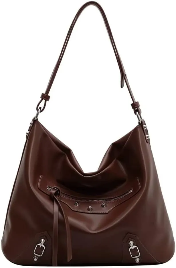 Shoulder Bag for Women Stylish Top Handle Bag Daily Hobo Handbag Minimalist Bucket Work Bag PU Leather Tote Travel Bag