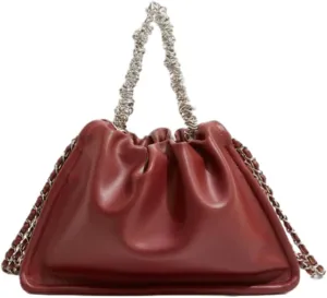 Slouchy Bucket Bags Women 2025 Spring Trendy Hobo Shoulder Bags Large Chain Underarm Crossbody Satchel Tote Handbag