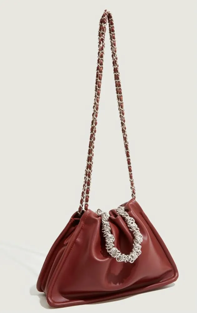 Slouchy Bucket Bags Women 2025 Spring Trendy Hobo Shoulder Bags Large Chain Underarm Crossbody Satchel Tote Handbag