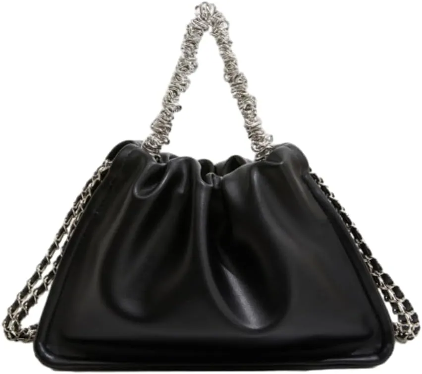 Slouchy Bucket Bags Women 2025 Spring Trendy Hobo Shoulder Bags Large Chain Underarm Crossbody Satchel Tote Handbag