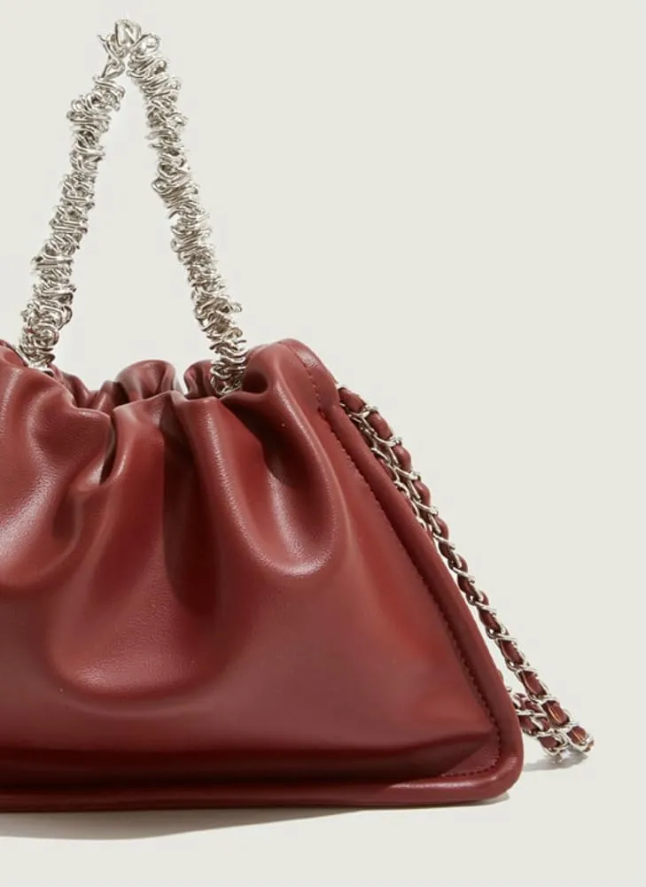 Slouchy Bucket Bags Women 2025 Spring Trendy Hobo Shoulder Bags Large Chain Underarm Crossbody Satchel Tote Handbag