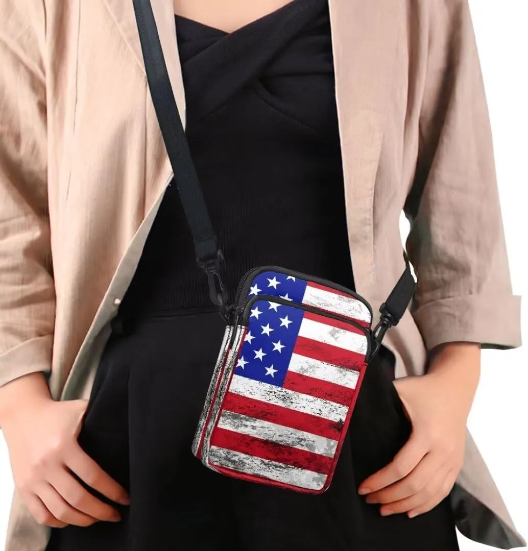 Small Crossbody Cell Phone Purse, Lightweight Mini Messenger Shoulder Handbag Wallet with Adjustable Strap