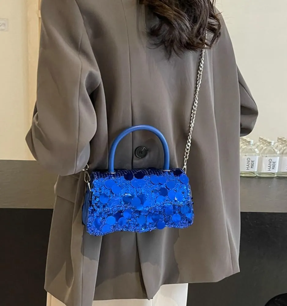 Sparkly Evening Bag Shiny Shoulder Bags Purse for Women Lady Tote Crossbody Bag Chic Hobo Handbag Purse