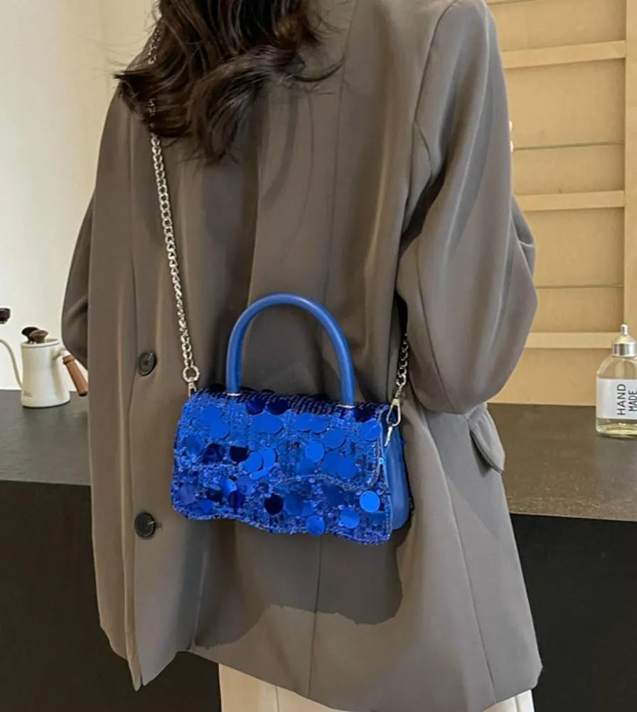 Sparkly Evening Bag Shiny Shoulder Bags Purse for Women Lady Tote Crossbody Bag Chic Hobo Handbag Purse