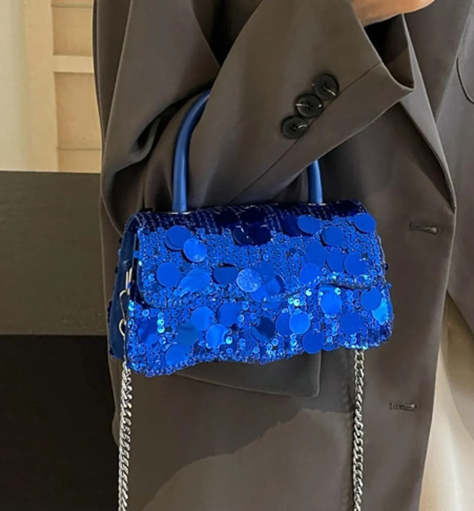 Sparkly Evening Bag Shiny Shoulder Bags Purse for Women Lady Tote Crossbody Bag Chic Hobo Handbag Purse