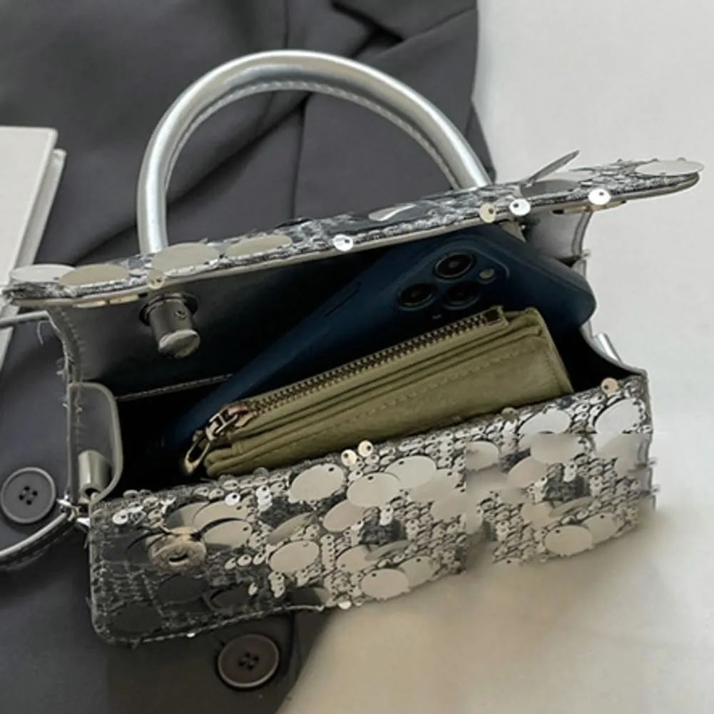 Sparkly Evening Bag Shiny Shoulder Bags Purse for Women Lady Tote Crossbody Bag Chic Hobo Handbag Purse