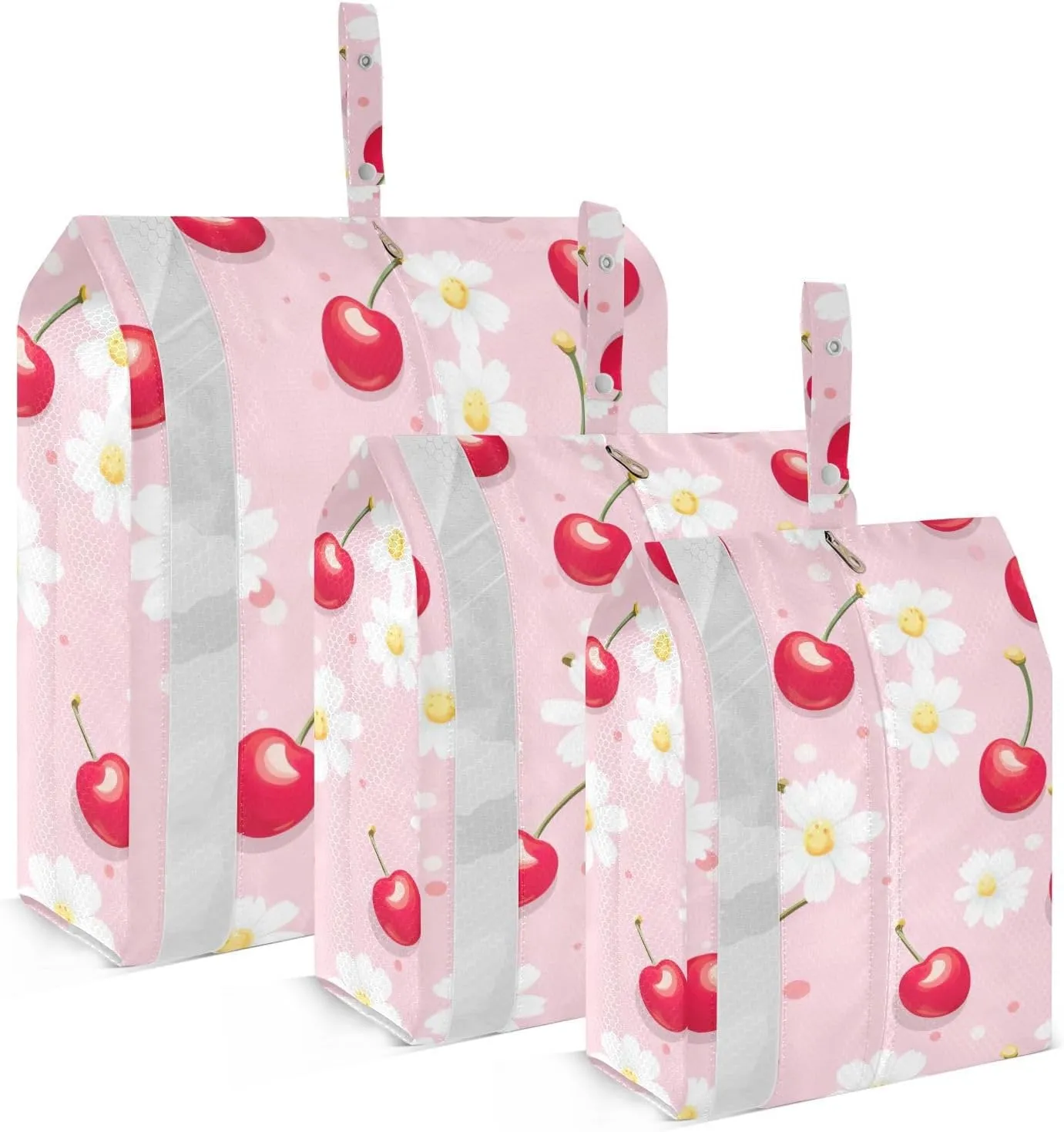 SPRIPORT Flower Cherry 3 Set Compression Packing Cubes for Travel Lightweight Luggage Organizer Bags for Carry on Suitcase Luggage Cubes for Vacation Man Woman Clothes