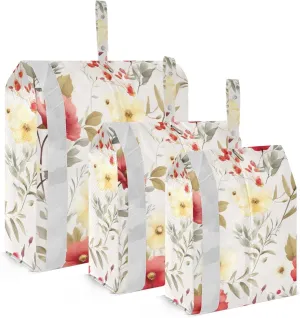 SPRIPORT Flower Poppy 3 Set Compression Packing Cubes for Travel Lightweight Luggage Organizer Bags for Carry on Suitcase Travel Cubes for Man Woman Vacation Clothes
