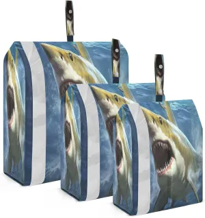 SPRIPORT Ocean Shark 3 Set Compression Packing Cubes for Travel Lightweight Luggage Organizer Bags for Carry on Suitcase Travel Cubes for Woman Man Clothes Vacation