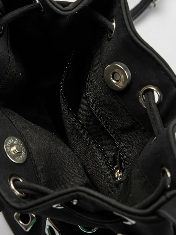 Stylish Bucket Bag Crossbody Bag for Women Punk Hollowed Out Crossbody Bag shoulder Bag Purse Satchel for Women