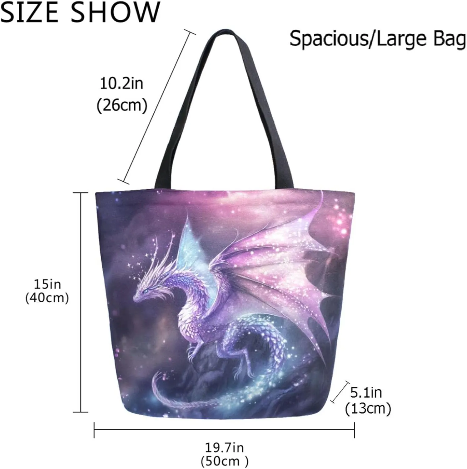 Stylish Cute Pattern Extra Large Shoulder Tote Bag for Beach Travel Weekender Gym Grocery Shopping